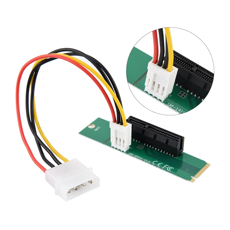 NGFF To PCI-E Riser Card M.2 Port To PCIE Extender Card 1X 4X Mining Adapter Card For Windows 7