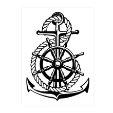 Стикер морской якорь рулевой дома Рыболовная Сеть Пляж горячий Корабль Руль деревянная лодка вечерние украшения стены стикер
