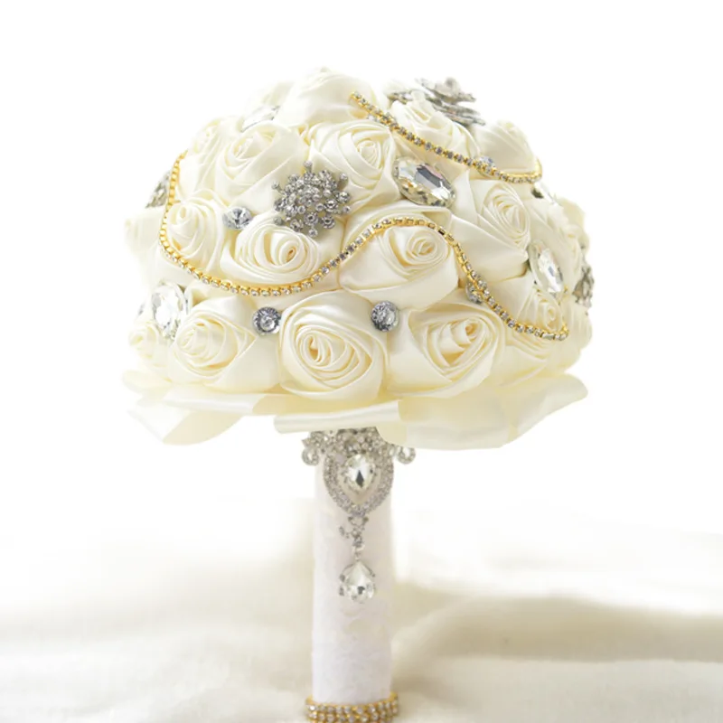 crystal Wedding Bouquet Brooch bouquet wedding accessories Bridesmaid artifical Wedding flowers Bridal Bouquets Holder de noiva