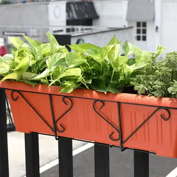 

1pc Flowerpot Holder Durable Iron Art Hanging Square Wall Mounted Flower Rack Plant Stand Flowerpot Holder for Balcony Garden