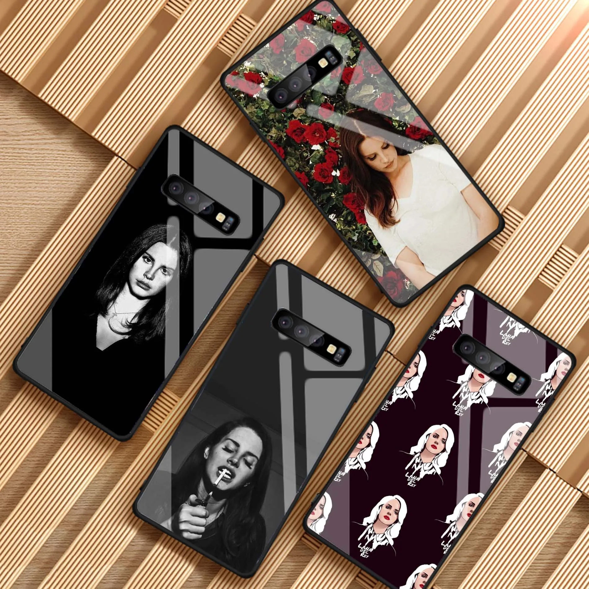 Sexy singer model Lana Del Rey DIY Tempered Glass Phone Case for Samsung Galaxy S8 S9 S10 S20 Plus J4 J6 J8 2018 NOTE 8 9 10 | Мобильные