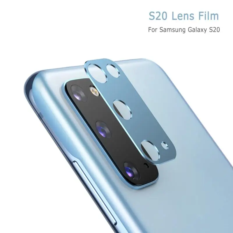 1pc Mobile Phone Lens Protective ring Film Back Camera Lens Tempered Glass with aluminum alloy Film for Samsung S20
