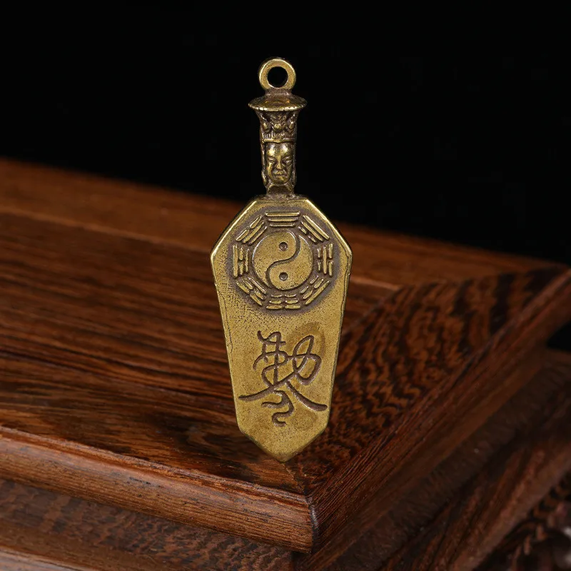 brass amulet keychain pendant (1)