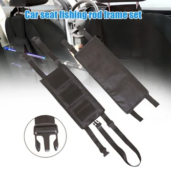 

Car Seat Fishing Rod Holder Set Vehicle Seat Back Fishing Rod Fixing Hook-and-loop Strap Set WHShopping
