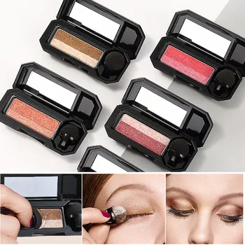 

Two-tone gradient eyeshadow Pearlescent Makeup Glitter Pigment Eye Shadow Pallete Waterproof Cosmetics eye shadow tray