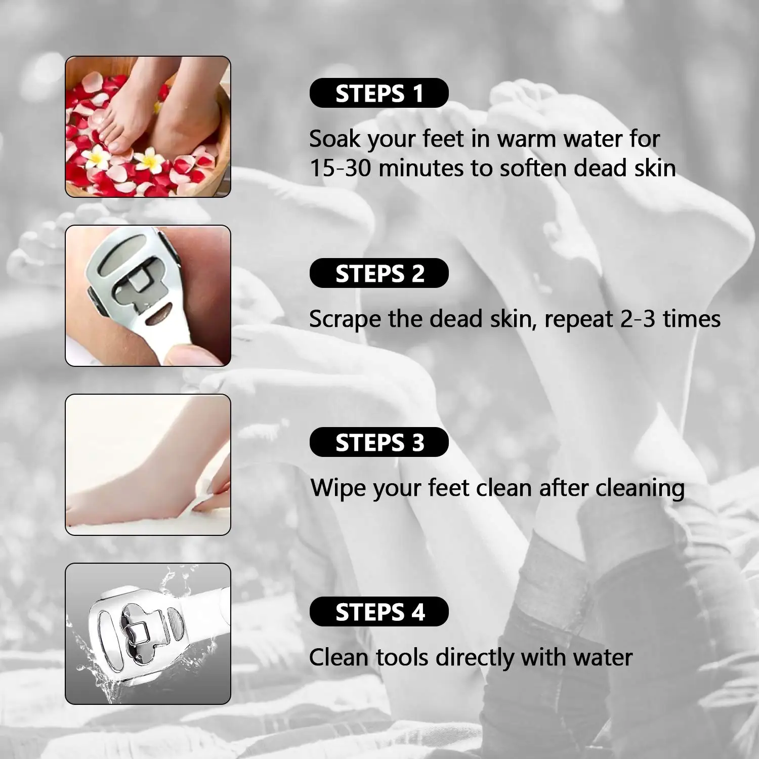 Remover Foot Razor Pedicure Kit For Hand Feet and Callus Dead