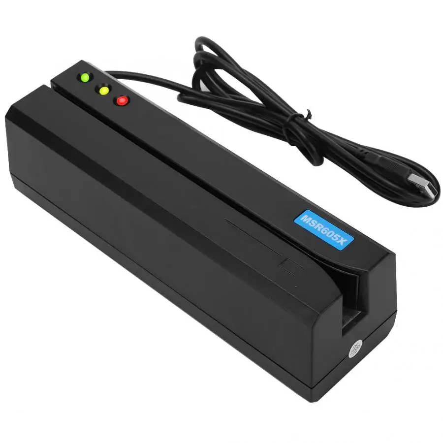 MSR605X 2 устройство для чтения карт с магнитной полосой USB светодиодный индикатор