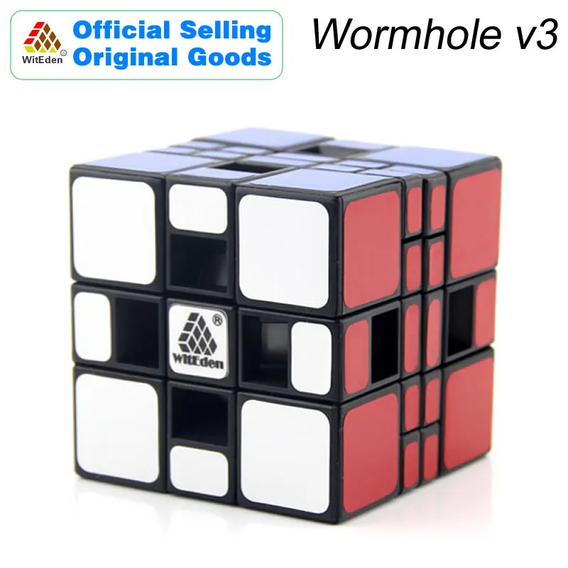 Brinquedos para o Menino Witeden Wormhole Cubo Mágico 334 Velocidade Profissional Neo Quebra-cabeça Kostka Antistress v3 3x3x4