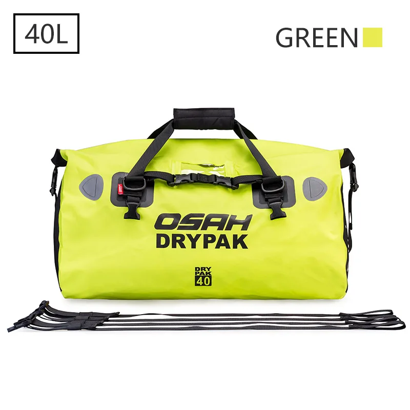 OSAH drypak 40L/60L мотоциклетный Водонепроницаемый сухой мешок пакет для плавания рафтинг Каякинг река треккинг плавающий водостойкий мешок - Цвет: 40L Green