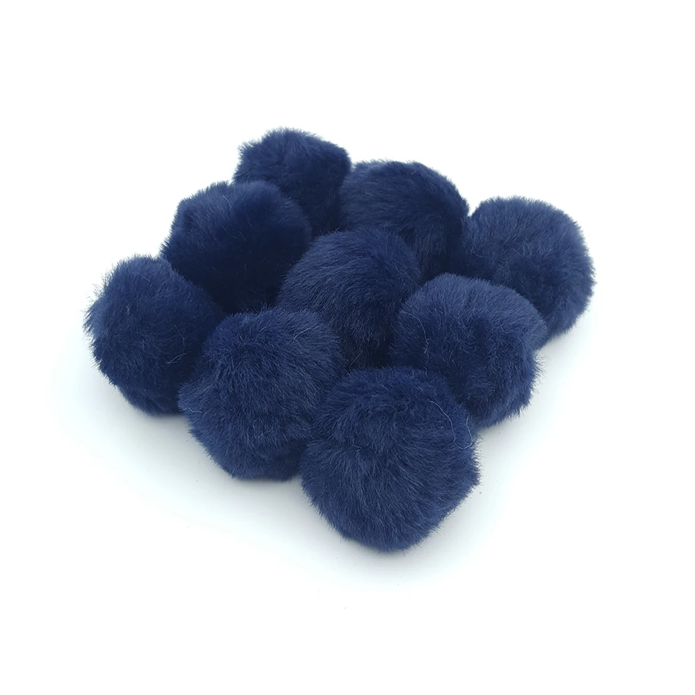 No4 dark blue Lavida F37 4 шт. 4 см Искусственный мех норки кролика помпоны с петлей/DIY ожерелье серьги одежда шапки материалы/ювелирные изделия аксессуары - Цвет: No4 dark blue