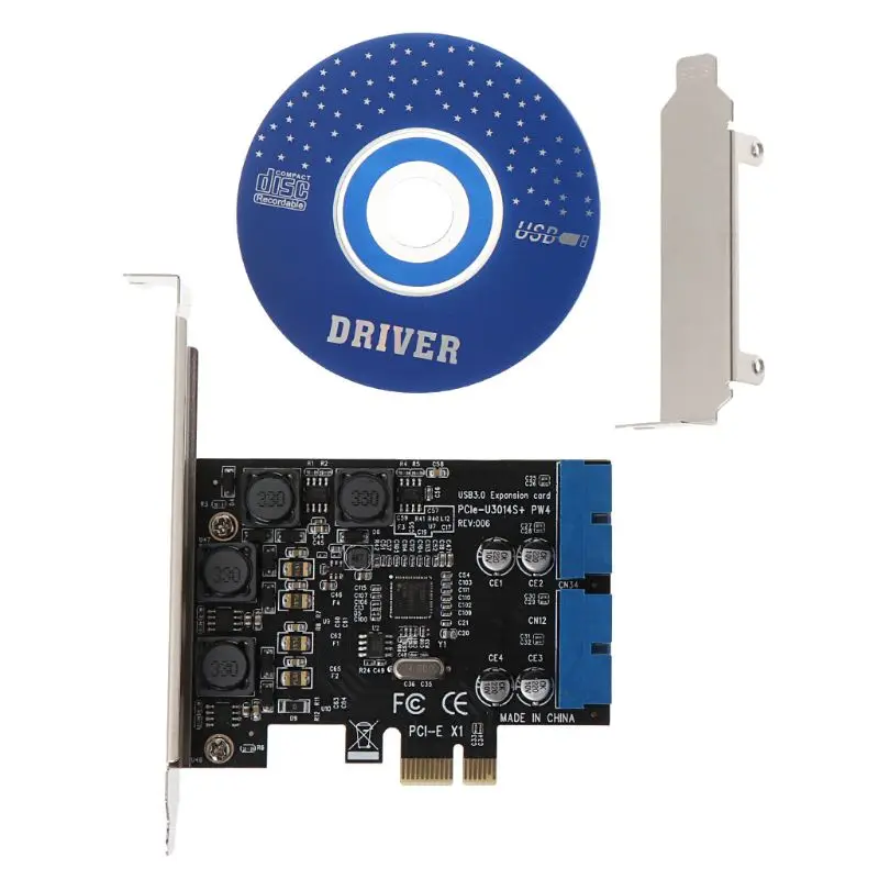 2 Port 19Pin USB 3.0 Card PCI e to Internal 20Pin Ports Male PCI Express Adapter|Add On Cards| - AliExpress