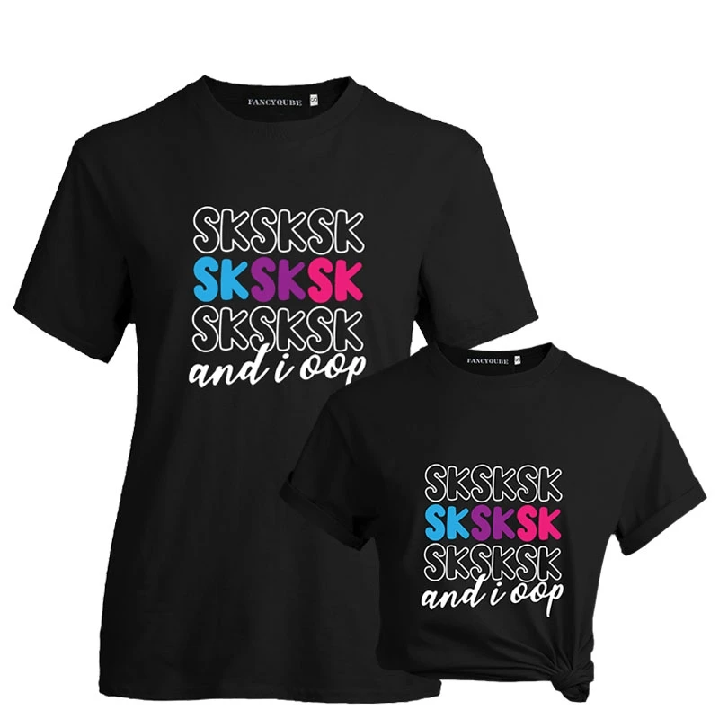 SKSKSK and I oop футболки с буквенным принтом женские повседневные футболки с коротким рукавом и круглым вырезом женские пуловеры Топы