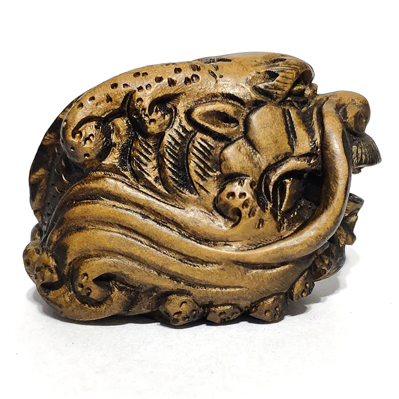 Y7282 - 2 &quotрезная вручную японская клюшка Netsuke Dragon | Дом и сад