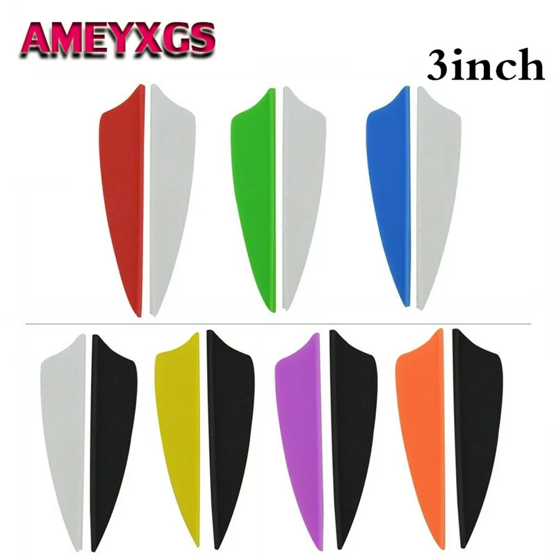 

36pcs 3" Rubber Vanes Archery Arrow Fletching Shield Fletching Fletche Arrow DIY Tools For Arrow Hunting Shooting Accessories