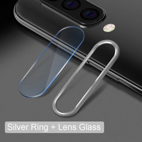 Sliver add Film Защитная пленка для камеры для huawei Honor 20 Pro 20i, металлический корпус, защита для объектива камеры, кольцевая крышка и пленка из закаленного стекла на Honor20 - Цвет: Sliver add Film