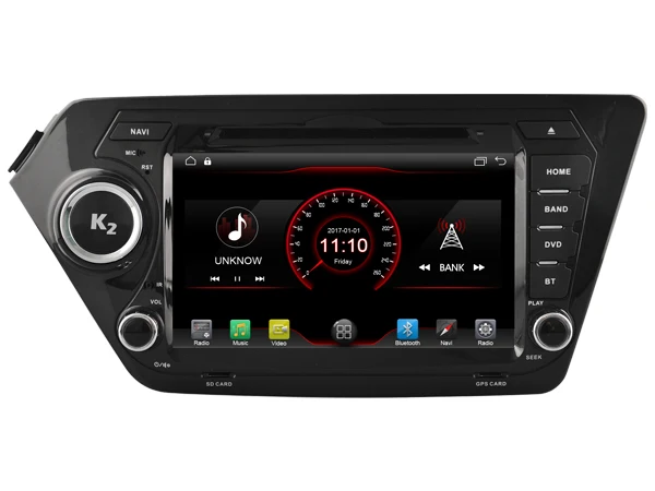 AVGOTOP Android 9 WINCE Bluetooth GPS Car Radio DVD Player for KIA K2 2G 16G MP3 MP4 Vehicle Multimedia
