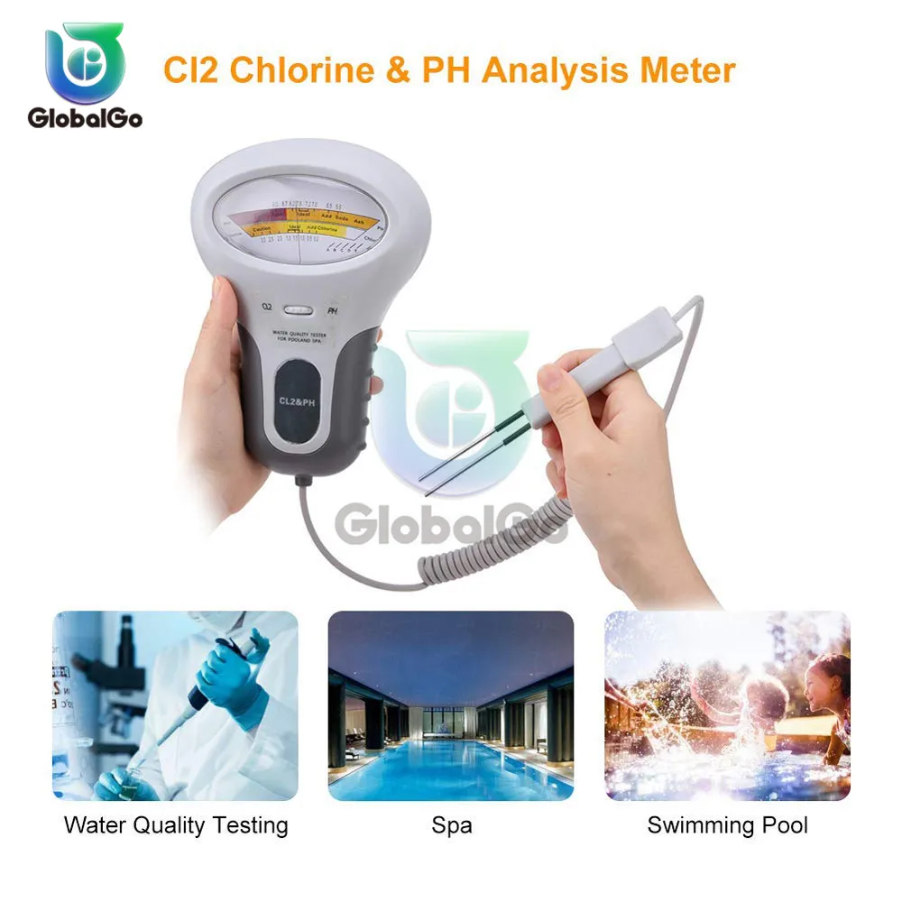 Digital PH Meter CL2 Chlorine Water Quality Tester Analyzer Home Swimming Pool Spa Aquarium PH Test Sensor Monitor Detector