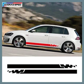 Для Volkswagen Golf POLO MK6R MK7R Sport graphics Stripes автомобильный Стайлинг капот Декор Наклейка передний бампер индивидуальные виниловые наклейки