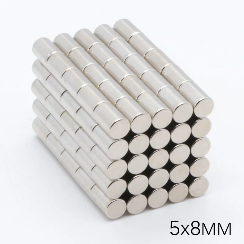 200 шт. 5x8 мм Неодимовый Постоянный магнит N35 диаметр 5X8 Сильные Магниты Диск NdFeB