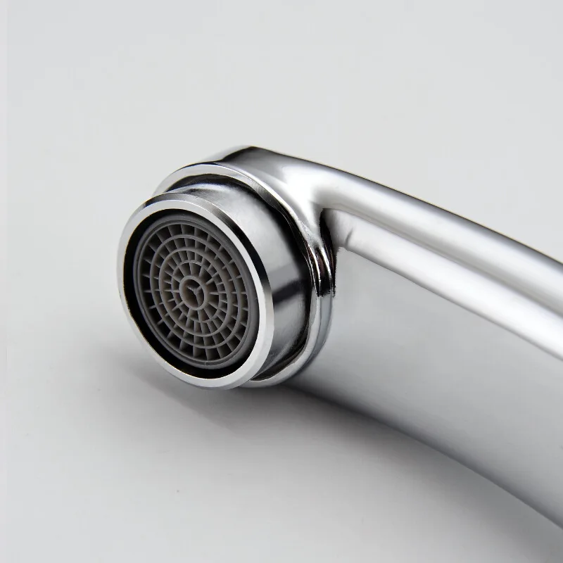 Kitchen Sink Basin Faucet 360 Degree Rotation Deck Mounted Cold and Hot Water Mixer Tap Swivel Spout Vessel Tap Single Handle