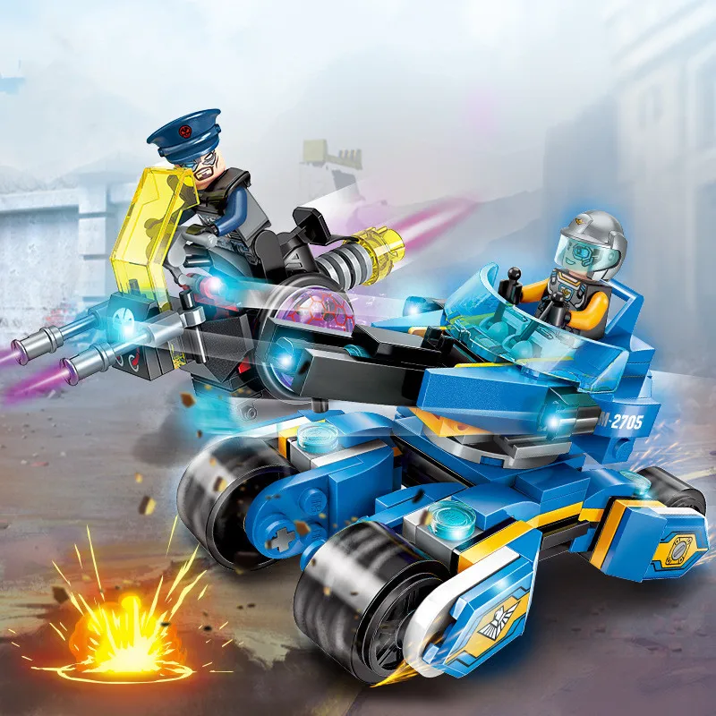 185pcs Enlightenment Building Blocks 2705 Glorious Chariot Technology Era Assembly Model Boy Assembly Toy Gifts