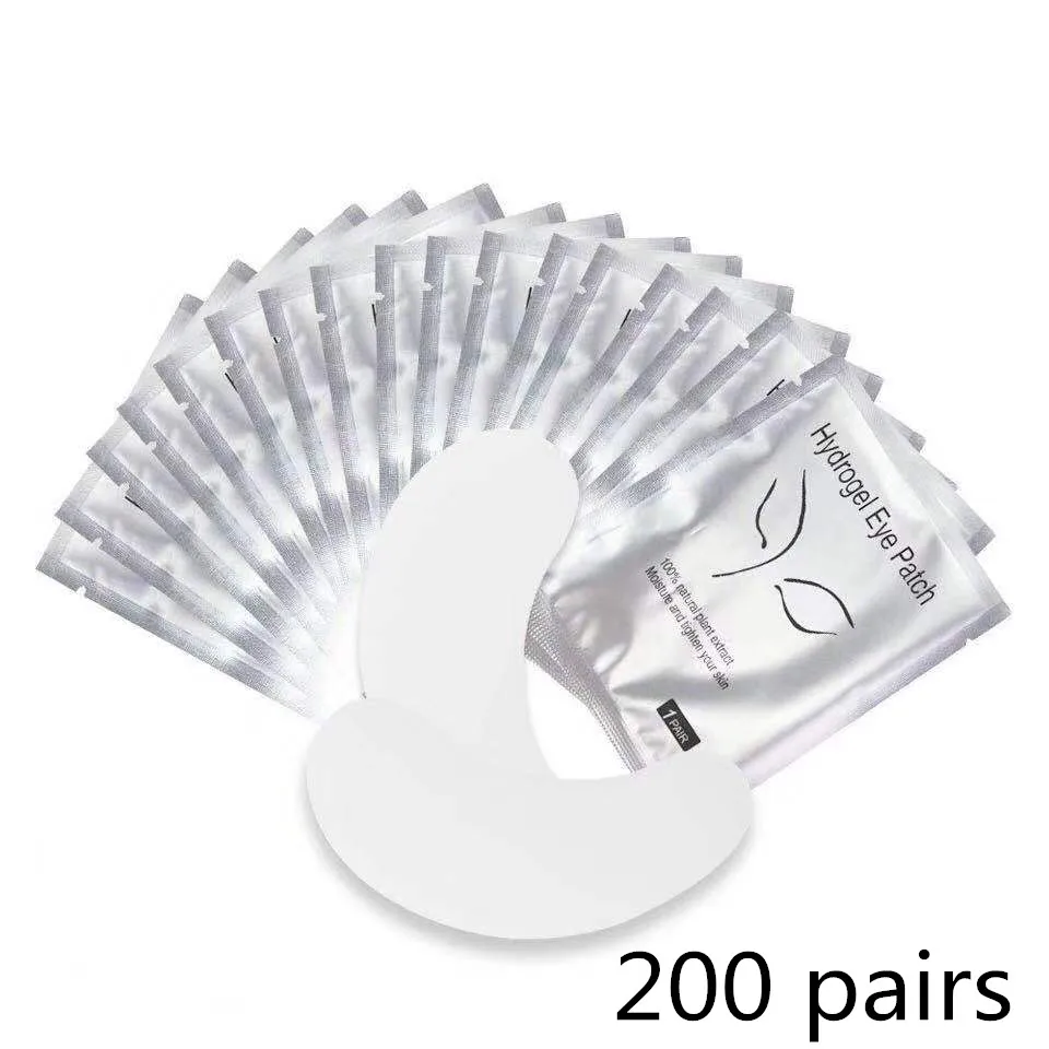 200 пар бумажных патчей ресниц под накладки для глаз ресниц удлиненная Подушка наклейка без ворса накладки-наклейки под глаз макияж инструменты - Цвет: 200 pairs