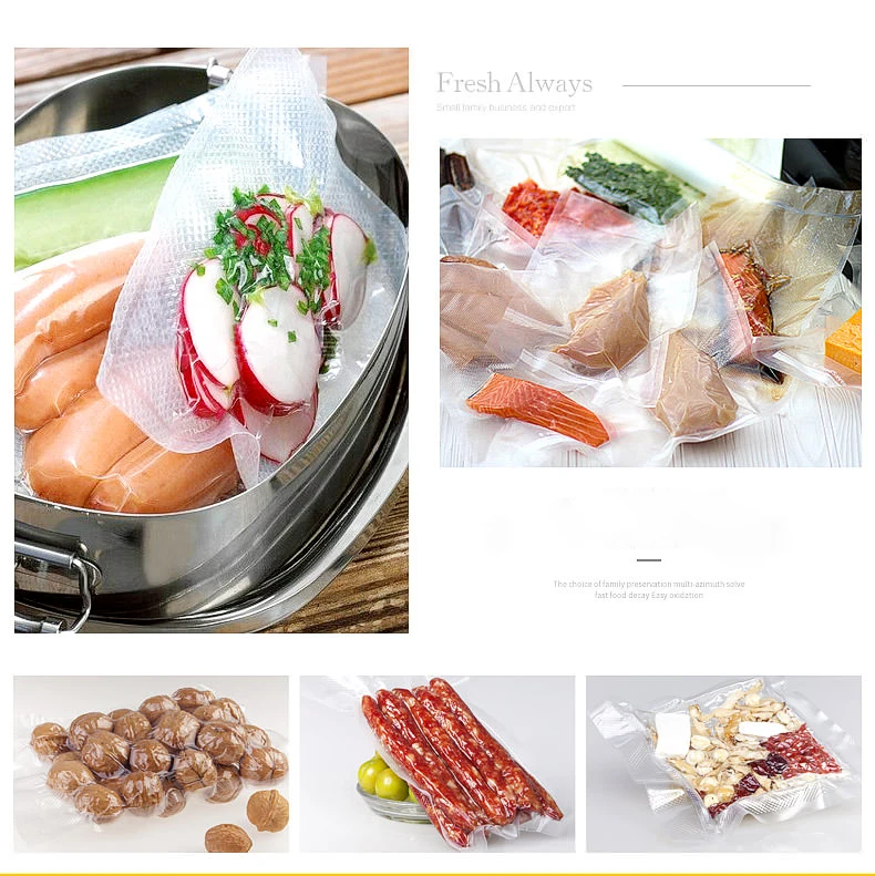 5rolls/Lot дома Кухня Вакуумная Упаковка для продуктов для вакуумный упаковщик для хранения сумки сохранение продуктов в свежем состоянии 25 см