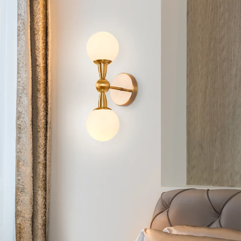 

Modern Nordic Glass Meta Black/gold Ball Retro Vintage Wall Lamp E27 Loft For Cafe Bedroom Foyer hanging lamp