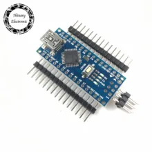 10 шт./лот Nano Atmega168 контроллер совместимый для arduino nano Atmega168P CH340 CH340G USB драйвер без кабеля тонкий электронный