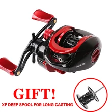 TSURINOAY катушка для литья приманки, XF-50, 190 г, Ультралегкая приманка, утонченная Магнитная Тормозная система, 2 катушки, длинная Рыболовная катушка, катушка 12,5 г