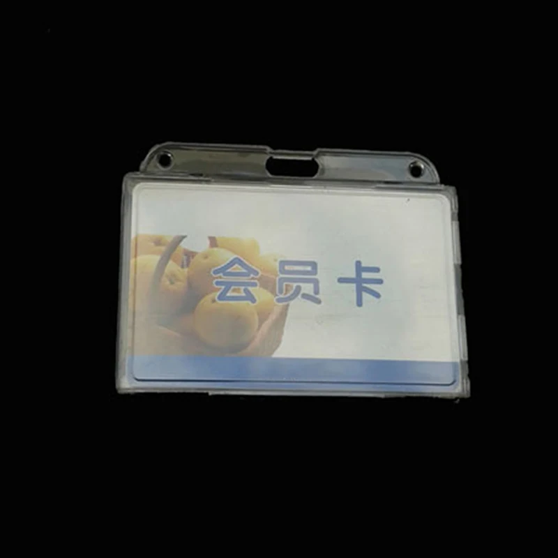 Clear Transparent ID Card Holder Protector Cover Case for Employee Badge Cards
