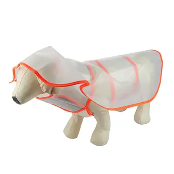 

Dog Raincoats for Large Dogs with Reflective Strip Hoodie Rain Poncho Jacket Outdoor Four-foot Waterproof Snowproof Pet