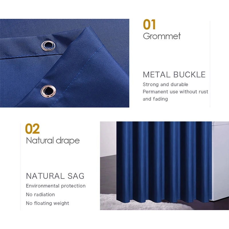 Shower curtains Polyester Fabric Thicken Waterproof Mildewproof Partition Bath Curtain
