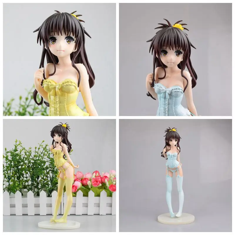 

24cm To LOVE Yuuki Mikan Action Figure Anime Lingerie Wedding Dress PVC Sexy Girl Collection Model Dolls Toys for Boys Gifts