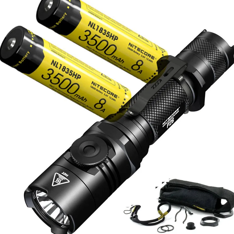 P26 2XNL1835HP NITECORE P26 фонарик бесступенчатая яркость CREE XP-L HI V3 max 1000 люмен дальность луча 310 м поисковый фонарь - Испускаемый цвет: P26 2XNL1835HP