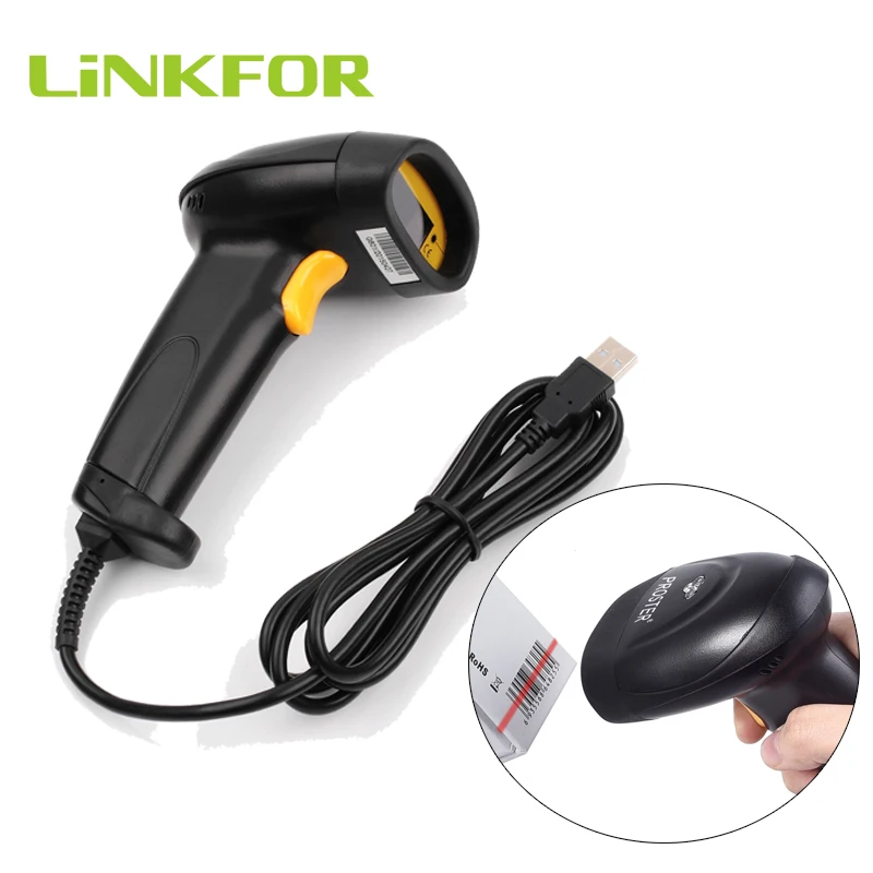 LiNKFOR USB длинное сканирование ручной автоматический POS лазерный сканер штрих кода