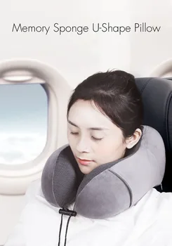 

U-shaped Pillow Memory Cotton Portable Travel Essential Nap Artifact Neck Pillow Non-blowing Pillow Men and Women Folding 50