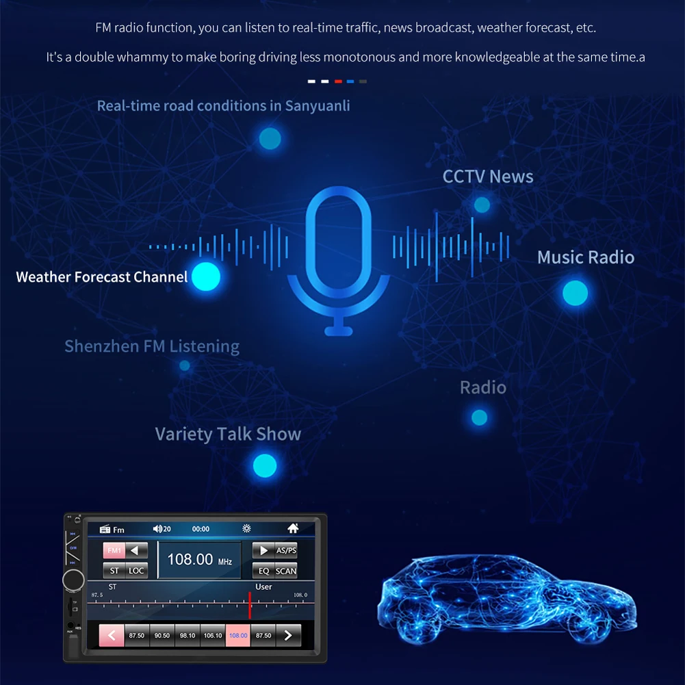 Player de Vídeo Entrada com Interconexão do Telefone Polegada Carro Player Estéreo Áudio fm Rádio Aux - Usb tf Móvel Jogador a6 7 Mp5 17 vídeo estéreo áudio fm rádio aux usb