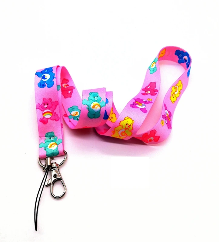 

10 pcs cartoon color bear Neck Strap Lanyards Badge Holder Rope Pendant Key Chain Accessories