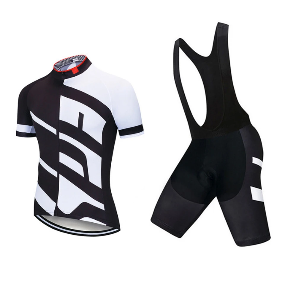 jersey and bib pants Профессиональная команда специализируется на велосипедной футболке Мужская спортивная одежда быстросохнущая и дышащая Roupa Ciclismo короткие велосипедные штаны 9D гелевая подкладка - Цвет: jersey and bib pants