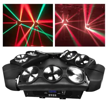 

9 Eye RGBW LED Moving Head Beam Stage Light Spotlight Lamp DMX512 Disco DJ Club Wedding Christmas Party Bar Color Spider Light