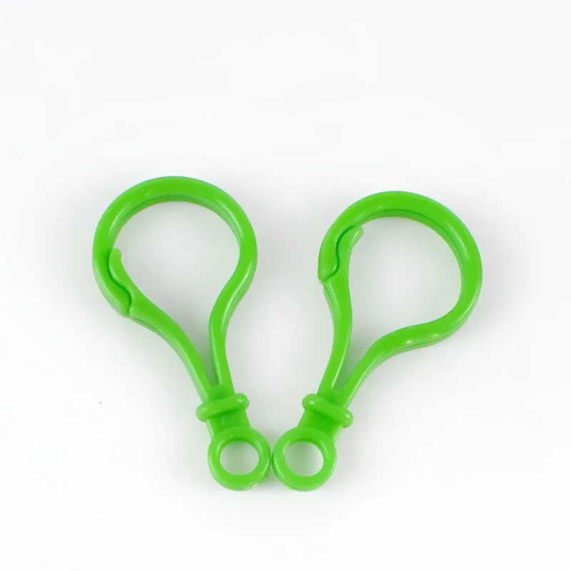 Meetee 100/300pcs Plastic Buckles Keychain Snap Hook Lobster Clasp DIY Backpack Sewing Handmade Bag Purse Accessories F7-3 - Цвет: green