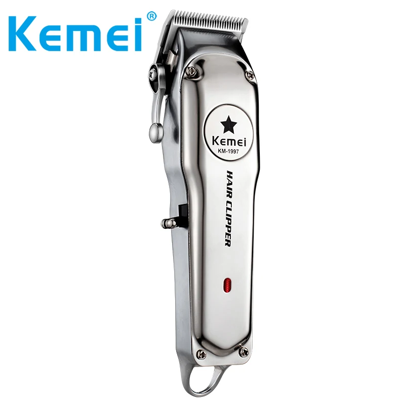 Kemei Powerful Cordless Hair Clipper Wireless Metal Barbera Electric Trimmer Cutting Machine for Barbershop Men