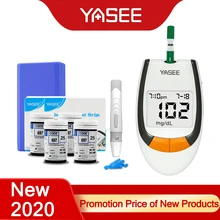 Yasee meter 100pcs Test Strips Blood Glucose Meters Needles Lancets Sugar Monitor Collect Blood Glucometer mg/dl Diabetes Tester