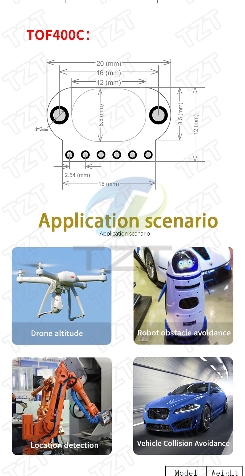 1/3PCS VL6180/VL53L0X/VL53L1X Zeit des Fluges (ToF) Laser Entfernung Sensor Modul TOF050C TOF200C TOF400C 50CM/2M/4M – Detail 3