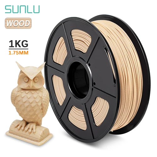 Mejor Compra SUNLU-filamento PLA de madera no tóxico para impresora 3D, filamentos pla de 1KG, 1,75 MM, suministros de sublimación con efecto Similar a madera xXKkkM9nJ