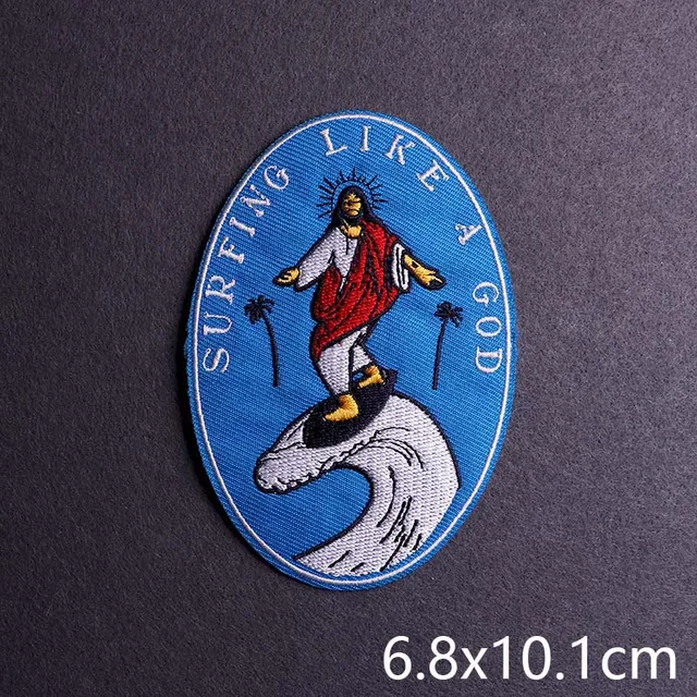 Hip-hop Rock/Music Patch Iron On Patches For Clothing Thermoadhesive Patches On Clothes Embroidery Patch Punk Joker Stickers PE6443CT