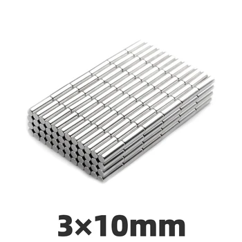 

AGMA 200Pcs 3 x 10mm Permanent Magnet Mini Small Round 3x10mm Super Strong Powerful Rare Earth Neodymium MagnetS Disc 3*10mm