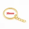 20 pcs/lot Key Ring Key Chain 3 Colors Plated 50mm Long Round Split Keychain Keyrings Wholesale ► Photo 3/6