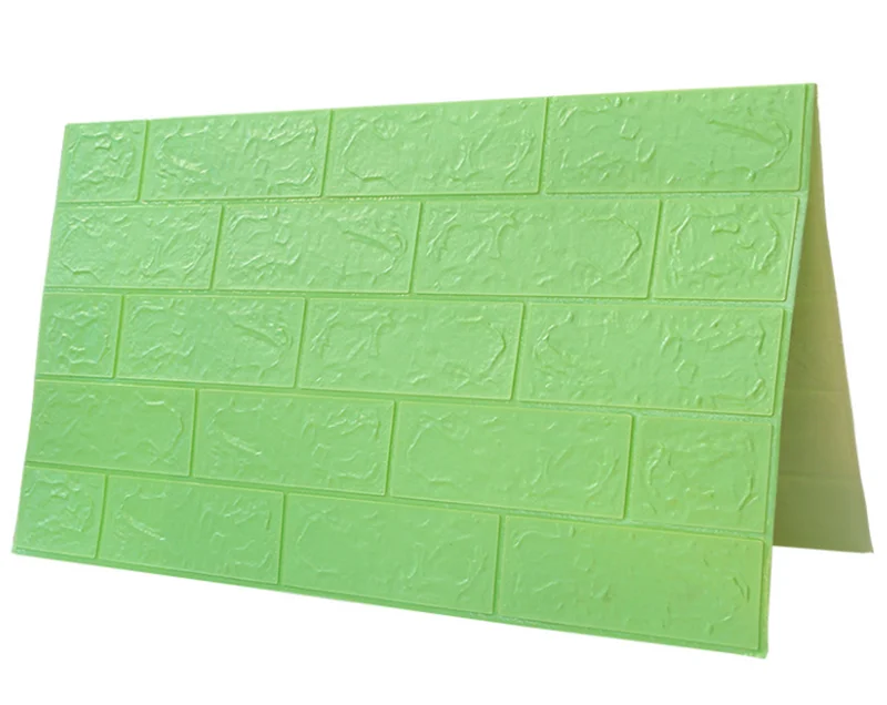 fruit green 70*77 3D наклейка на кирпичную стену DIY самоклеющаяся декоративная пена водостойкие обои для детской комнаты Кухня наклейка s - Цвет: fruit green